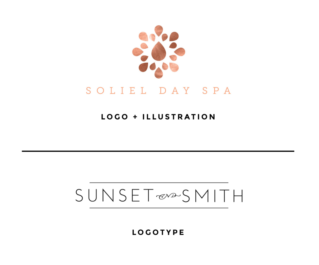 Logo Design Examples with Illustration and Logotype