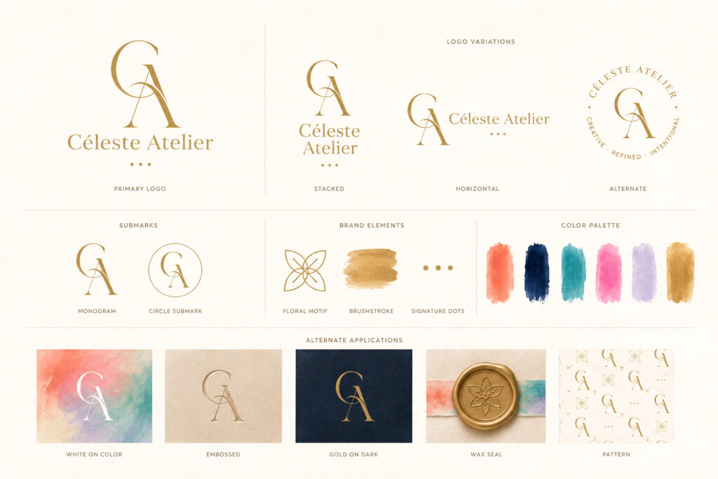 Celeste Expanding Brand Style Guide Custom Logo Design Raleigh NC