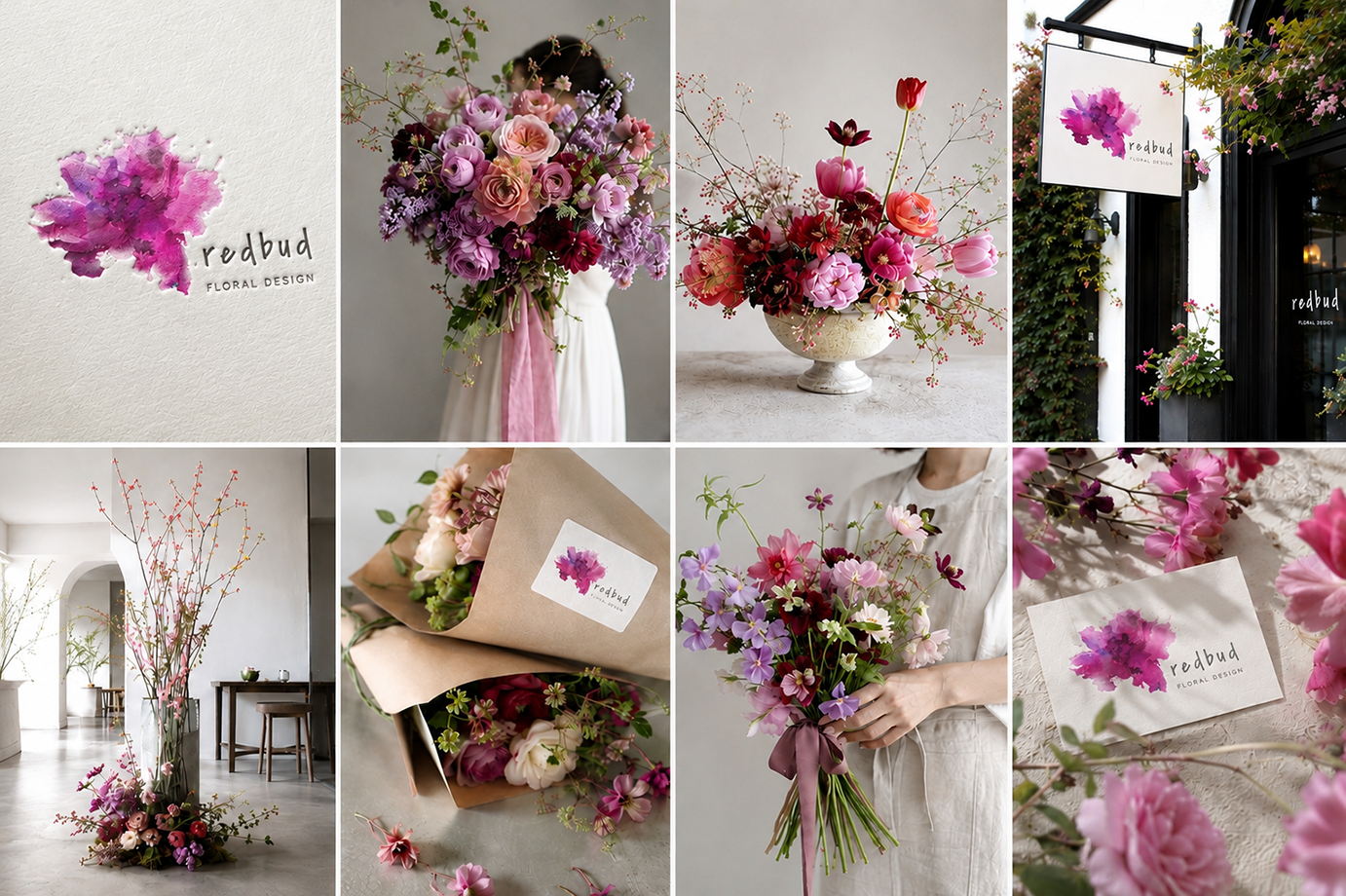 Modern Florist Logo Design and Branding by Jack and Mo