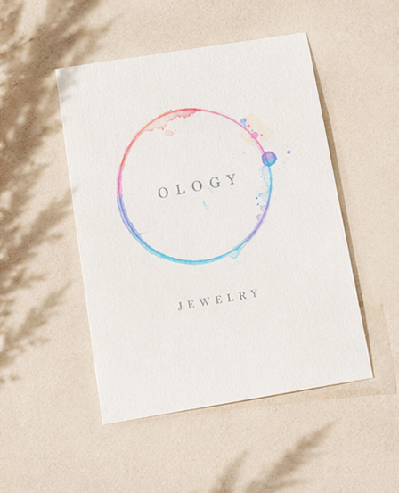 Clean, Simple Watercolor Circle Logo Design for Women's Jewelry Company by Jack and Mo