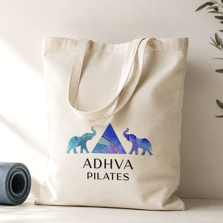Pilates Studio Custom Logo Design Hand Painted