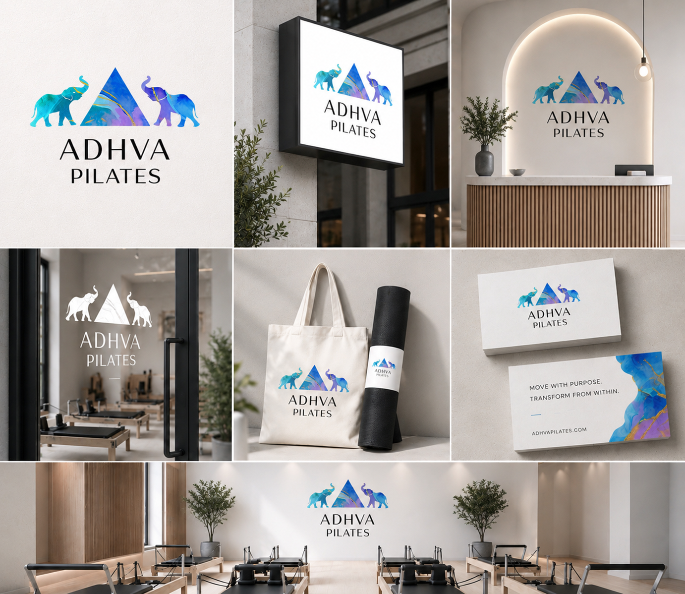 Pilates Studio Logo Design and Branding Package