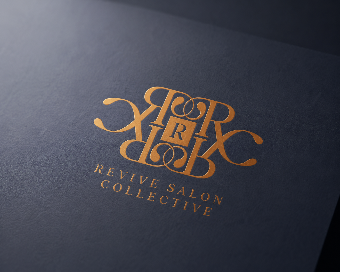 A Clean Modern Monogram Logo Design in Gold by Jack and Mo