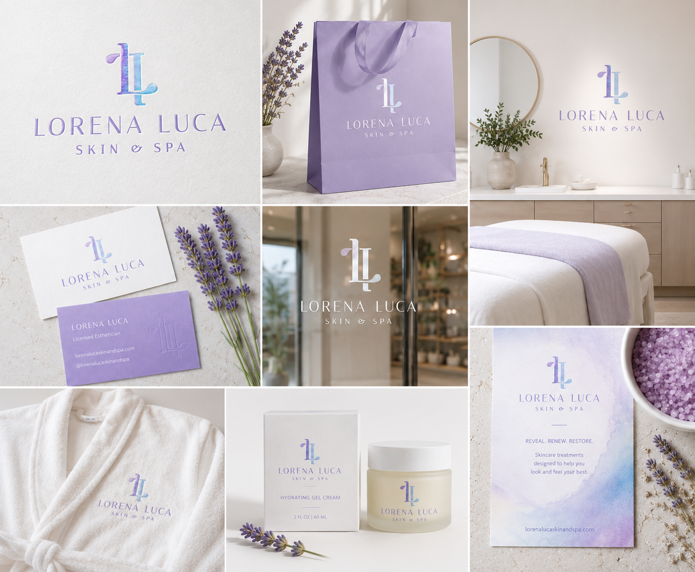 Spa and MedSpa Custom Logo Design and Branding with Original Art