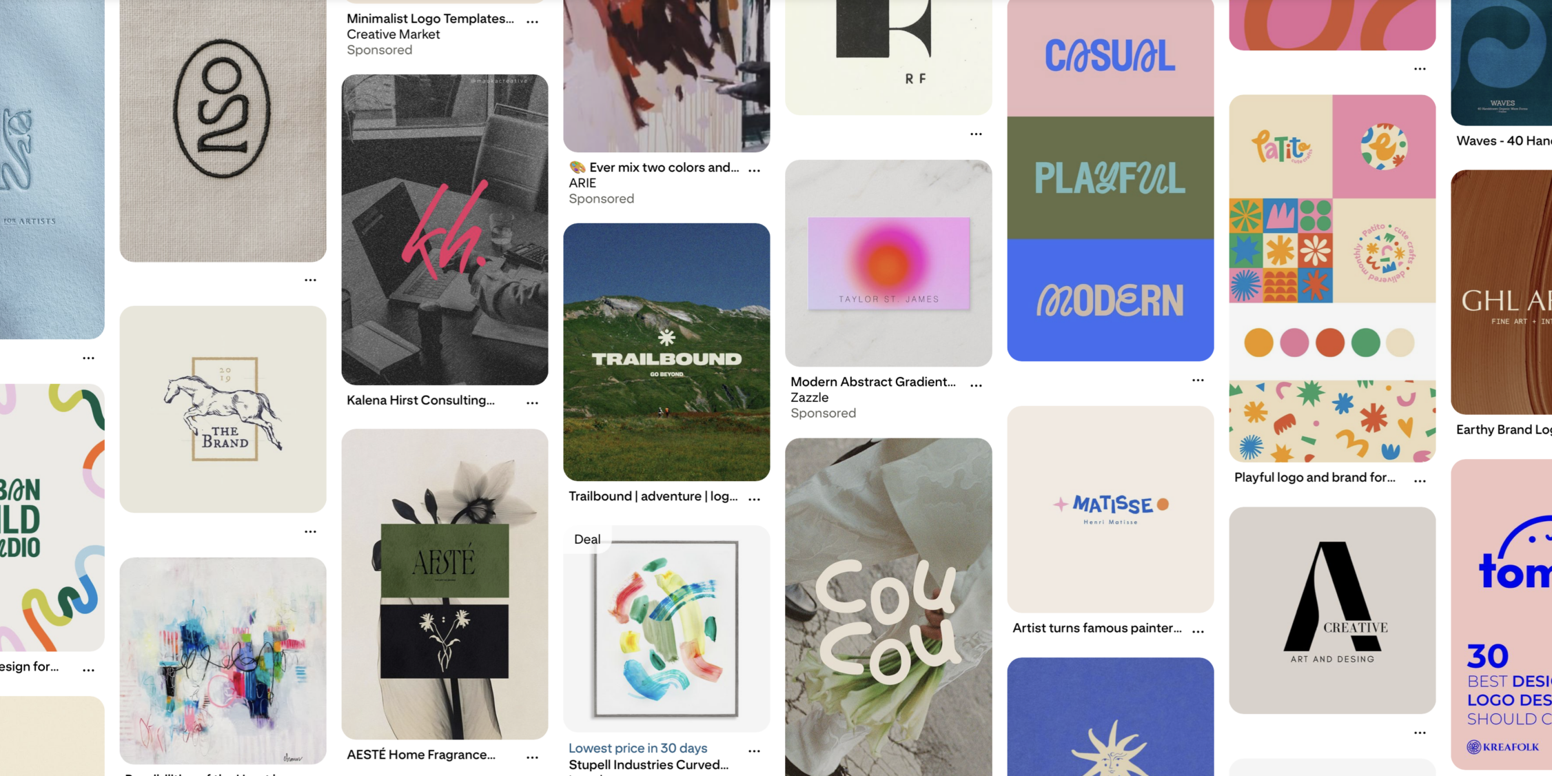 Pinterest Board of Logos and Art